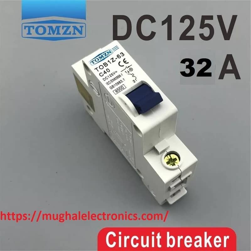 1 Pole 125V 32A DC MCB Short Circuit Breaker 0