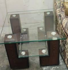 3 glass Tables Set Good condition