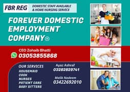Maid | Nanny | Nurse | patient care | BabySitter| chinese Cook staff
