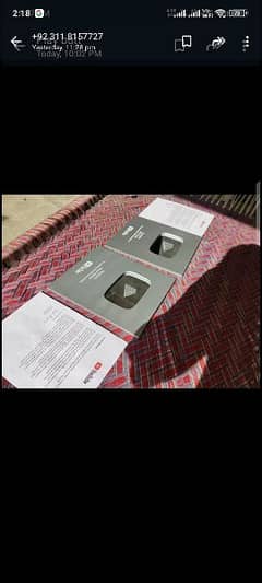YouTube silver golden playbutton available