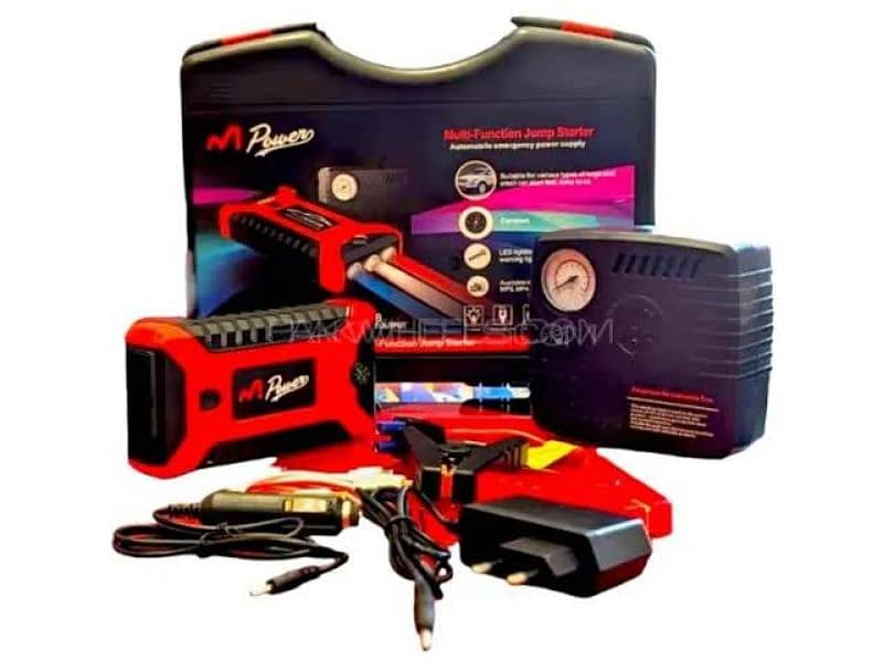 SOGO Original Car Power bank jump starter with Air Compressor full Kit 1