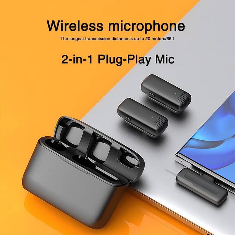 K11 2 In 1 Collar Wireless Microphone Iphone/Android & Type C Supporte 14