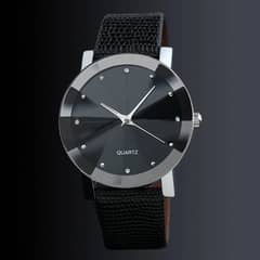Imported Men Women Luxury Crystal Quartz Stainless Steel Dial Leather