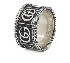 Gucci Ring with Double G in Silver