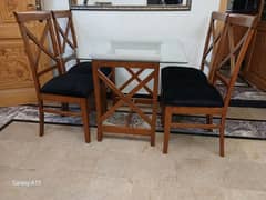 4 person Dining table. . pure wooden dining table with 4 chairs