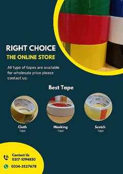 Carton Tape/ Masking Tape/ Colour Packing Tape/ Binding Cloth Tape