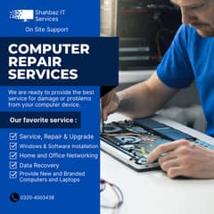 Laptop Repair, Networking, Data Recovery, Windows Installation