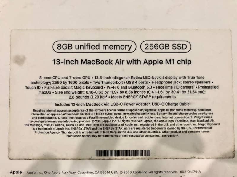 MacBook Air M1 Chip 8GB/256GB Space gray 3