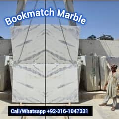 Luxury Bookmatch White Marble Slabs for Sale in Pakistan