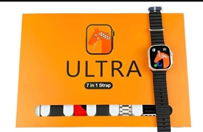 7 in 1 Ultra Smart Watch With 7 straps Free delivery All over Pakistan 2