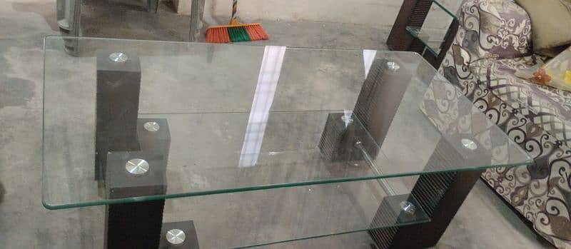 3 glass Tables Set Good condition 2