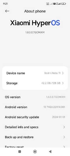 Redmi Note 11 6GB 128 GB