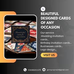 I design different occasions cards .