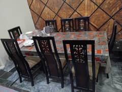 trendy dining table with 8 chairs