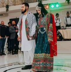 handmade beautiful afghan bridal dress