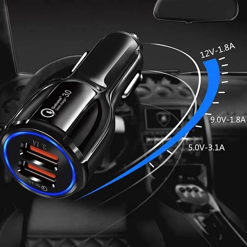 Quick Charge 3.0 Car Charger Cigarette Lighter Socket Adapter QC 3.0 D 5