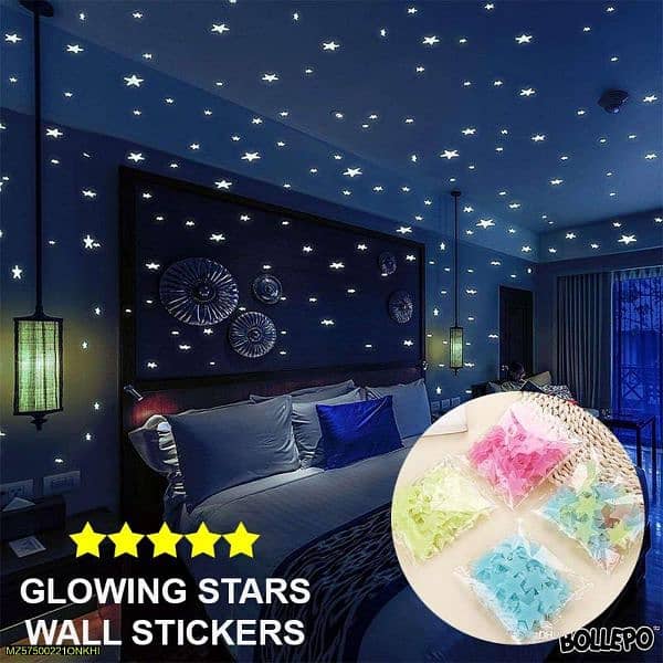 glowing stars wall stickers 0