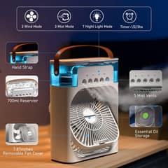 Portable Air Conditioner Fan: Usb Electric Fan With Led Night Light, F