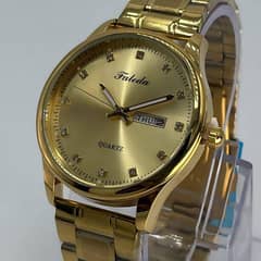men's semi formal watch colour golden