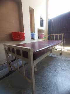 Hospital bed / patient bed with Mattress and Side arms