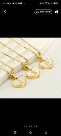 simple chain gold A to Z latter for lovers so cute and gift for girls