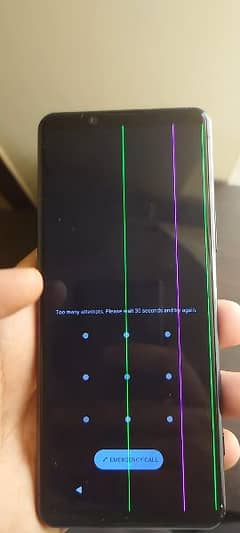 Sony Experia 5 mark 2  non pata  4 lines in display