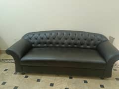 Leather poshes 3 seater sofa