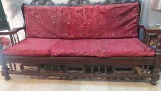 pure wooden three seater sofa