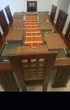 8 seater dining table wooden