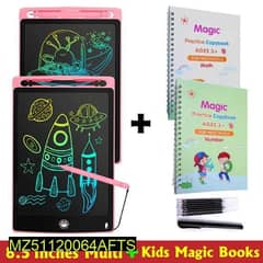 writing tablet with 4 magic books