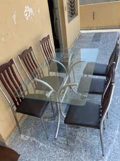1 dining table and 6 chairs set for sale