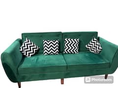7 seater velvet sofa set with cushions