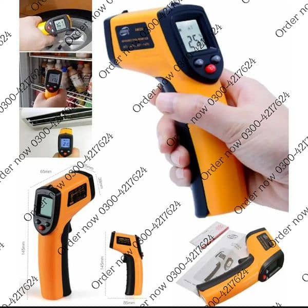 1600 degree LCD Digital Display Infrared Thermometer incubator Non-con 1