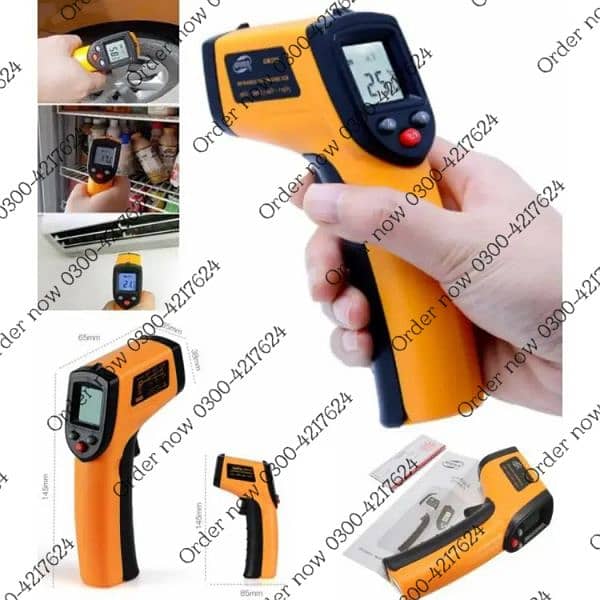 1600 degree LCD Digital Display Infrared Thermometer incubator Non-con 5