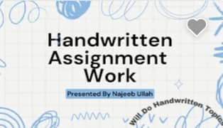 I will do hand writing  assignment job and topic etc