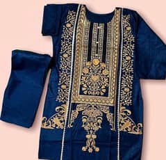 2 PC's women's stitched linen embroidered suit