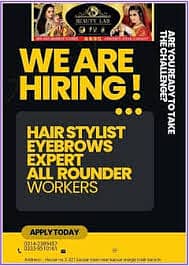 Experienced Female Beautician Required in Peshawar