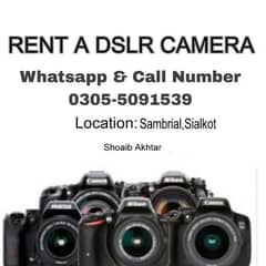 DSLR Camera for rent