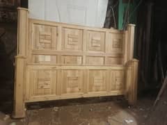 solid Diyar wood Bed