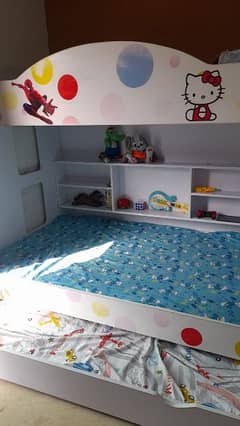 Bunk Bed, 3 Step kids Bed in Lahore with mattress