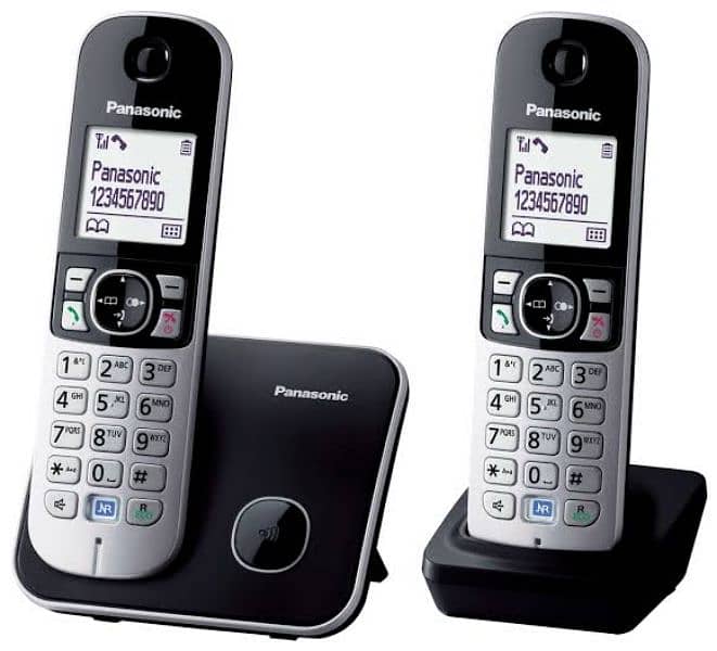 Cordless Twin Handset Panasonic landline phone with intercom phone set 0