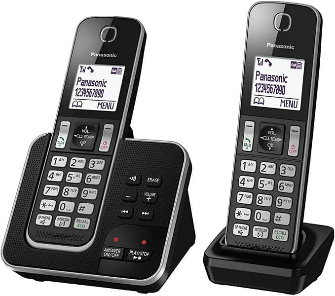 Cordless Twin Handset Panasonic landline phone with intercom phone set 3