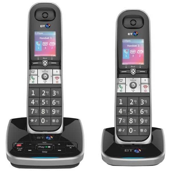 Cordless Twin Handset Panasonic landline phone with intercom phone set 5