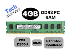 4GB DDR3 Ram For PC Desktop 1600Mhz Imported Ram