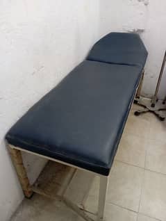 office table -steel stool- clinic bed-3 plastic chairs