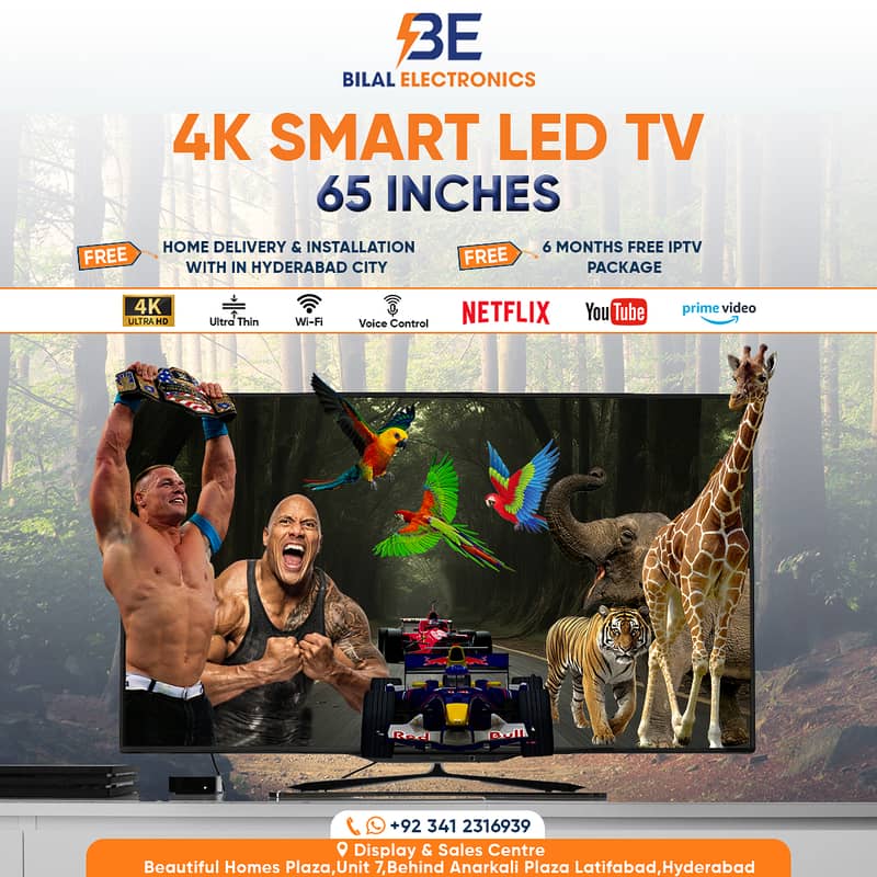 75 | 65 INCHES 4K HDR BLUETOOTH BORDERLESS SMART LED TV 2024 14