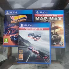 Mad Max Hot Wheels Need For Speed ps4 games