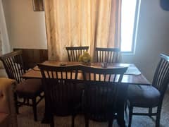 wooden dinning table six seater