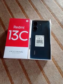 Redmi 13C 4gb ram 128 GB memory with box charger 11 months warranty