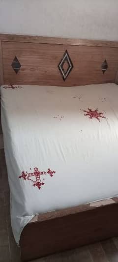 double bed wood bed